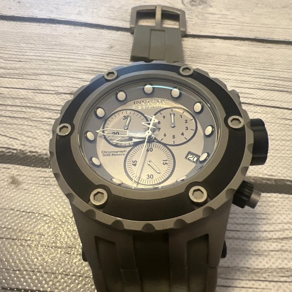 Invicta Reserve Subaqua 17218 Rattrapante 500M Water Resistant Men's Watch READ